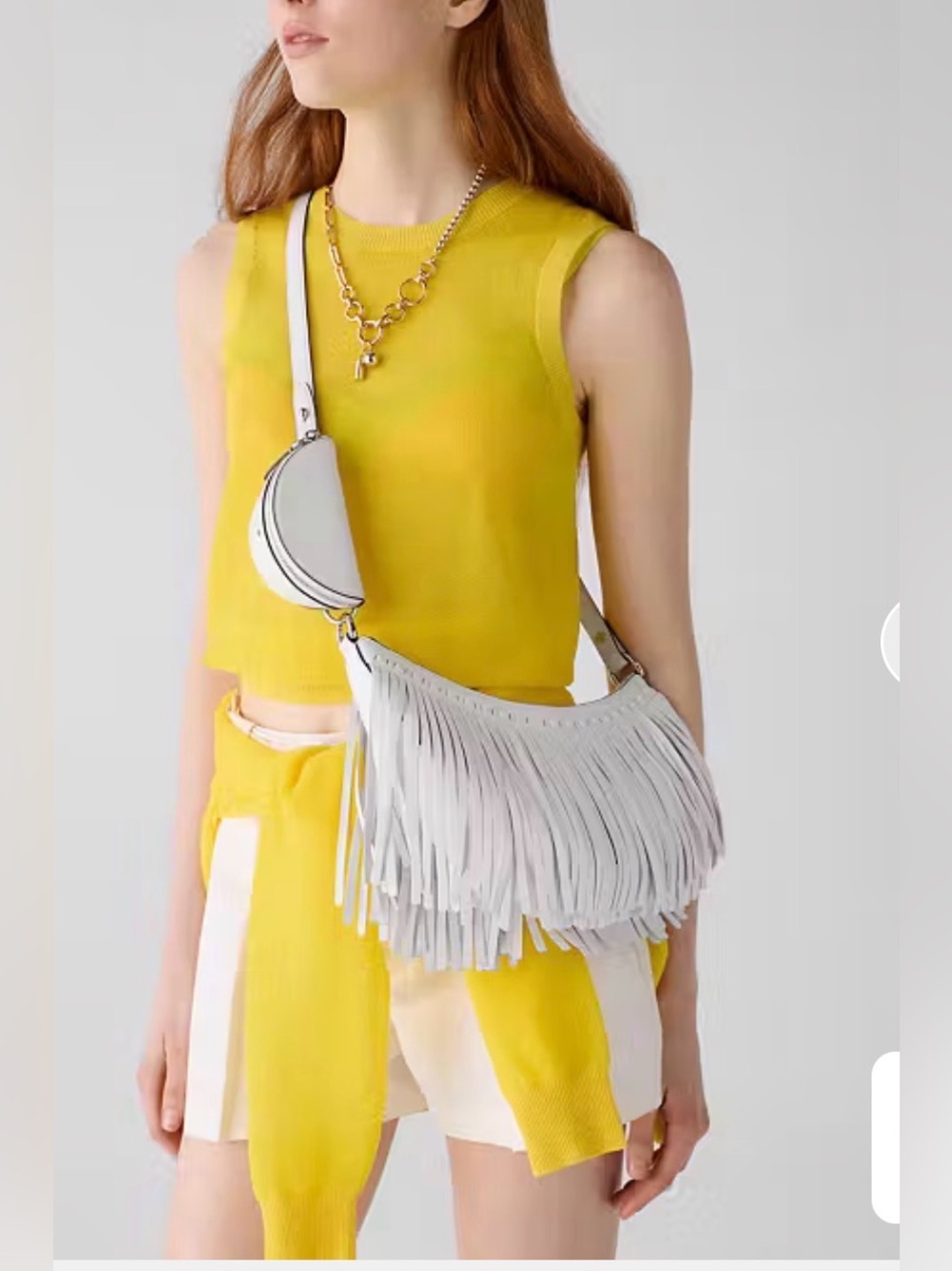 Kate Spade Duo Fringe Crossbody Bag. New no tag color grey